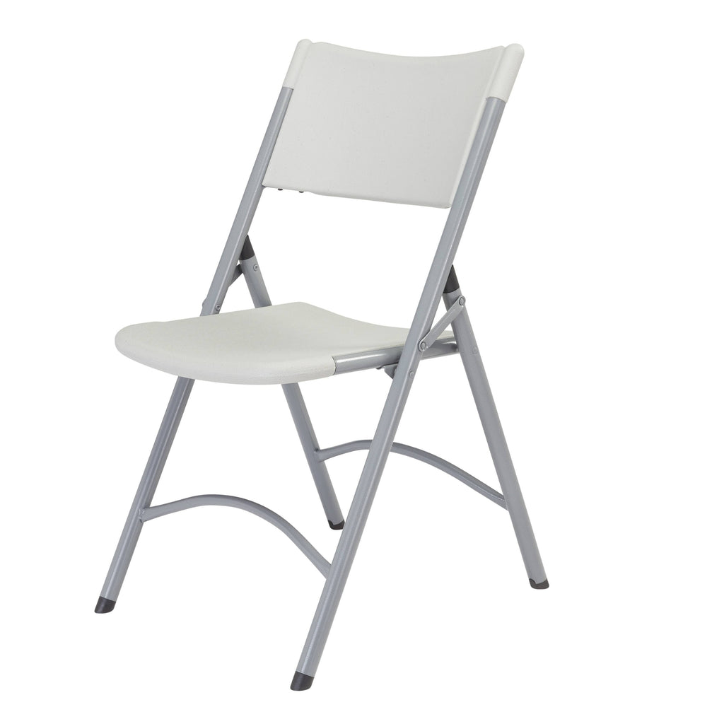 Folding Chair, Plastic, Gray, Pkg of 4 P386