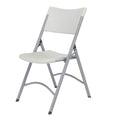 Folding Chair, Plastic, Gray, Pkg of 4 P386