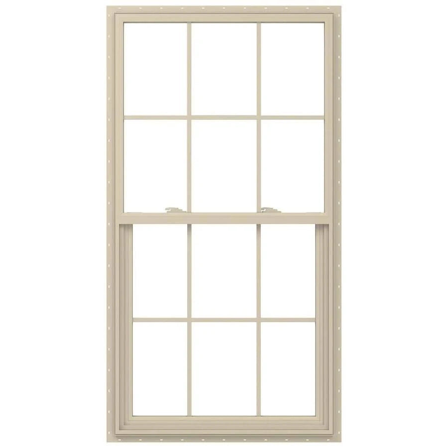 31.5-in x 59.5-in x 2.906-in Vinyl New Construction Single Hung Window in Brown T822
