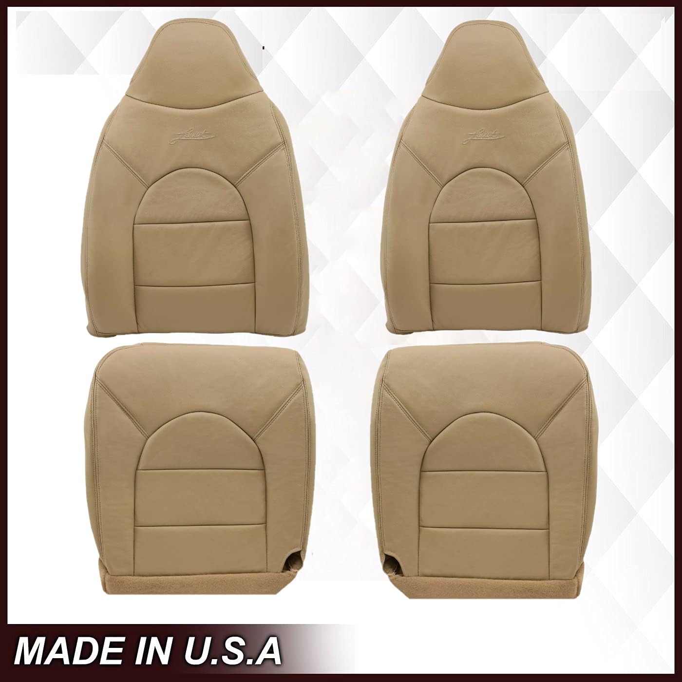 Genuine Leather Seat Cover in Medium Parchment Tan C469038