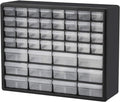 26 Drawer Plastic Parts Storage Cabinet Black Pack of 2 E701852