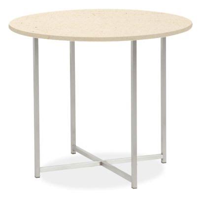 Round End Table 27 Diameter 24H in Stainless Steel T5669