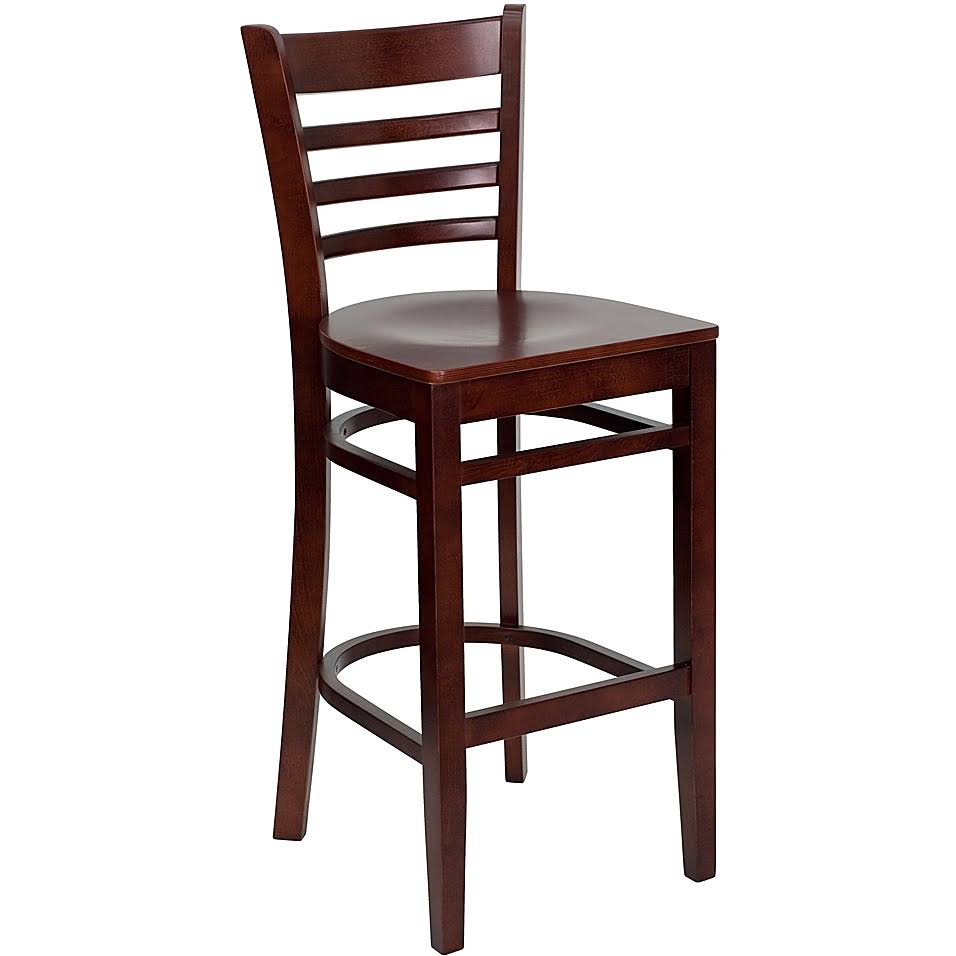 Mahogany Wood Ladder Back Stool G705337