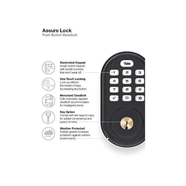 Z-Wave Push Deadbolt Bronze S949897