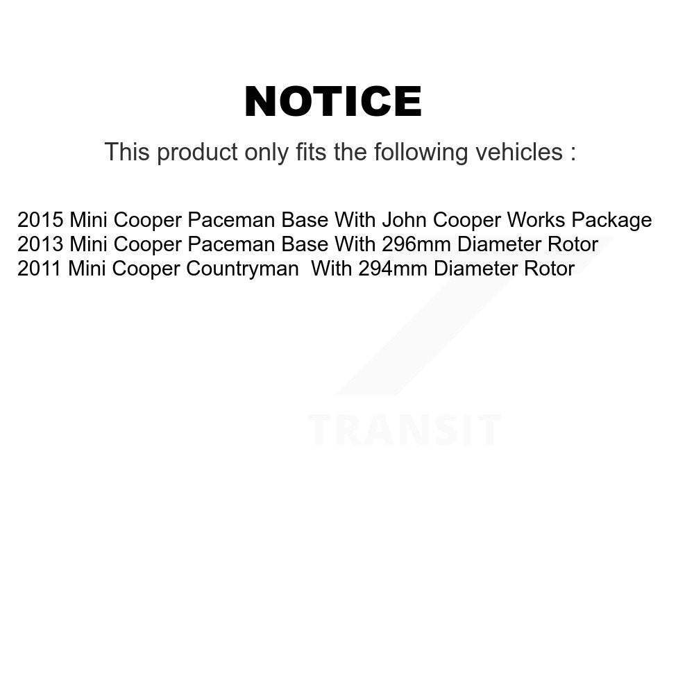 Front Rear Semi-Metallic Pads And Disc Brake Rotors Kit A55704