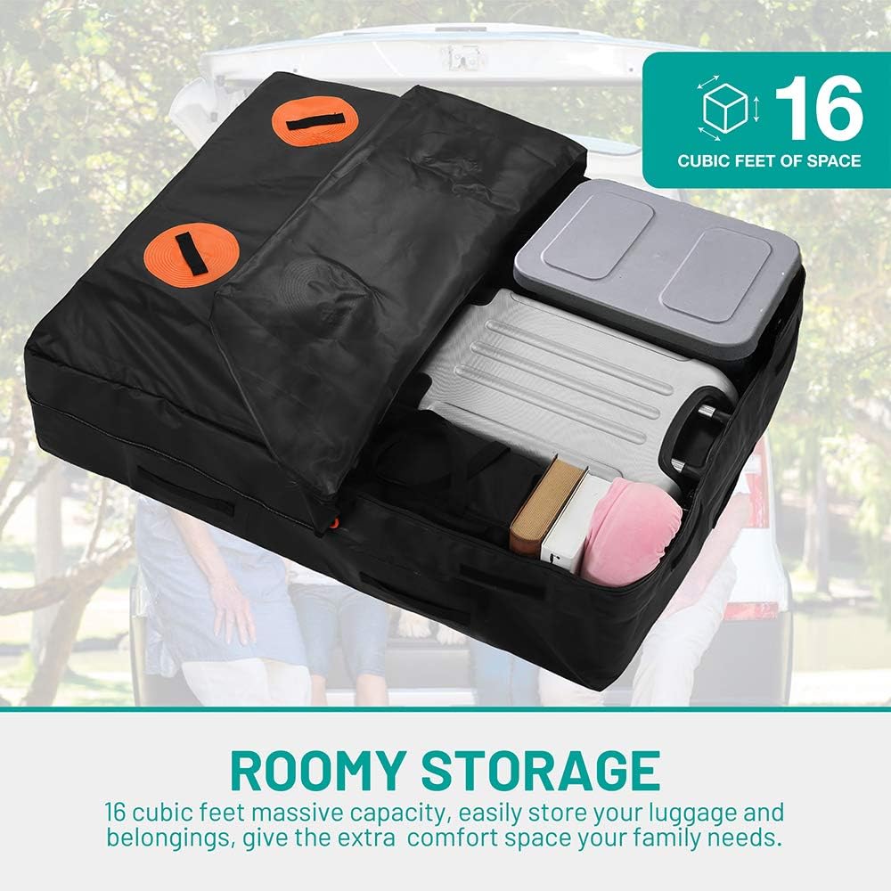21 Cubic Feet Waterproof Nylon Roof Bag with Anti-Slip Mat W926