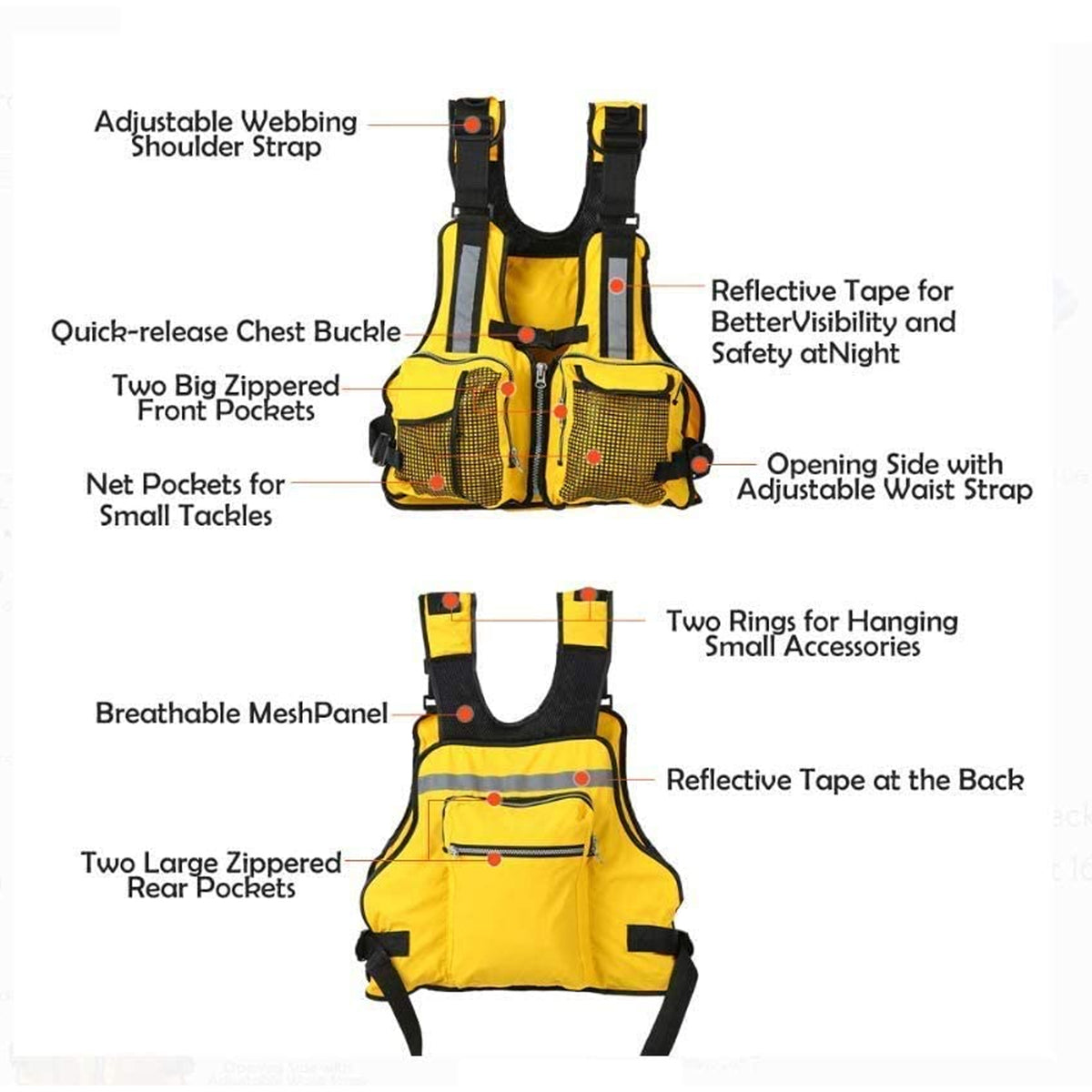 Adult Universal Life Jacket Personal Floatation Device C764745