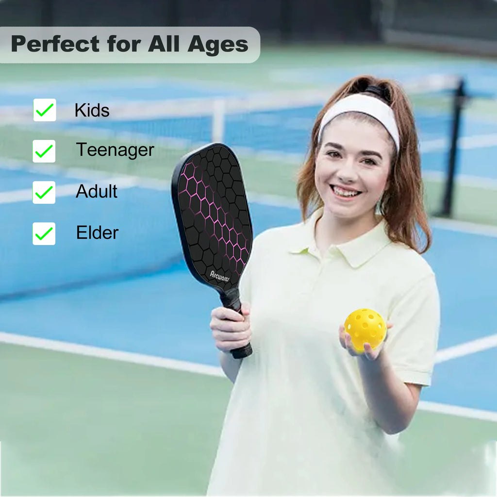 Pickleball Paddles Set of 2 with 4 Pickle Balls and Bag G826