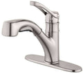 Single-Handle Pull-Out Sprayer Kitchen Faucet in Stainless Steel W297430