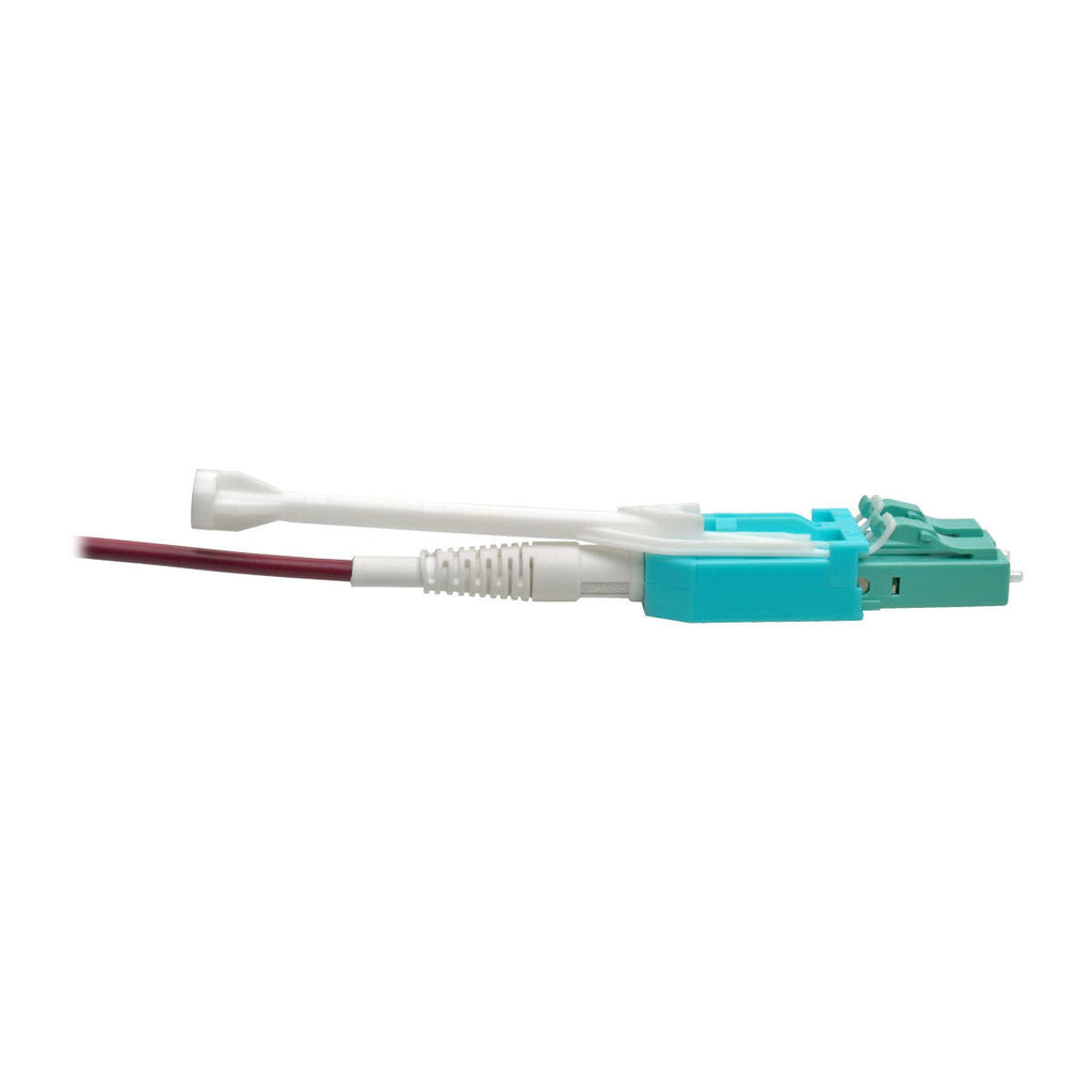 OM4 Fiber Optic Patch Cable 10 ft Magenta S696936