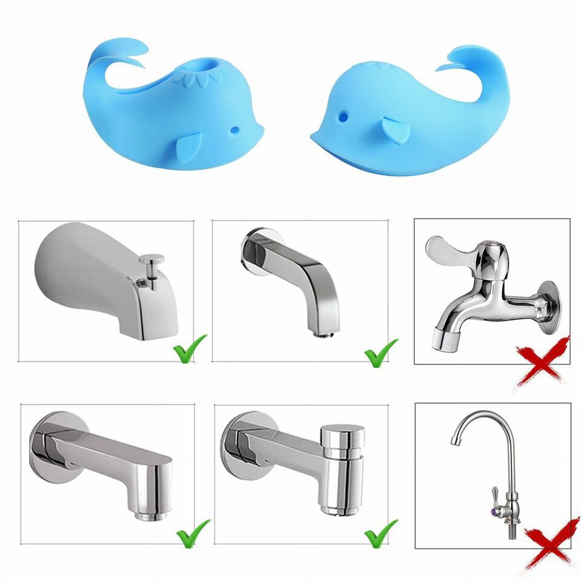 Blue Silicone Bathtub Faucet Cover Q349624