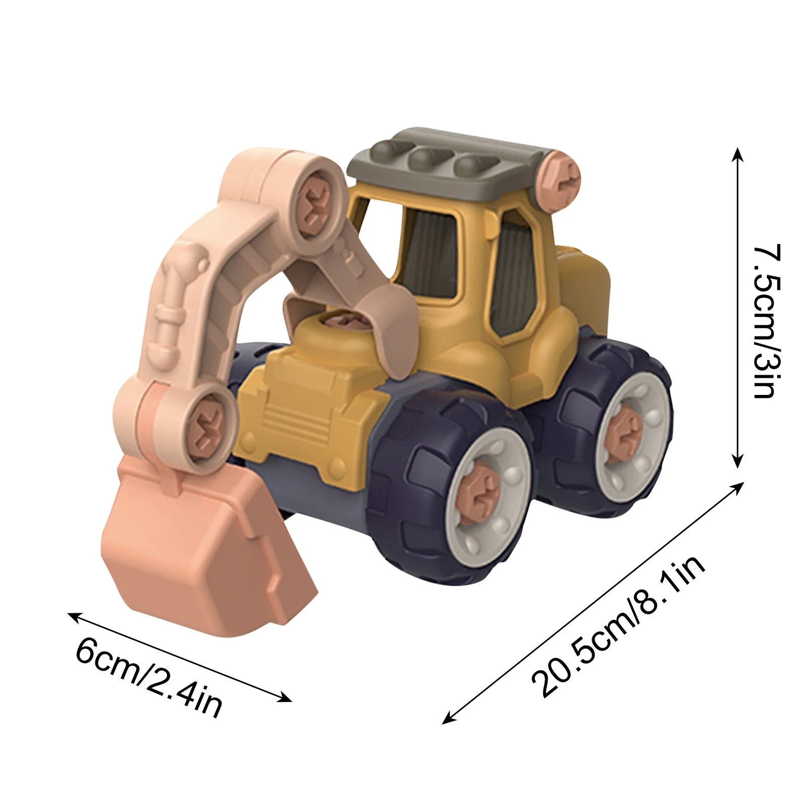 DIY Nut Building Construction Toy Excavator W5054