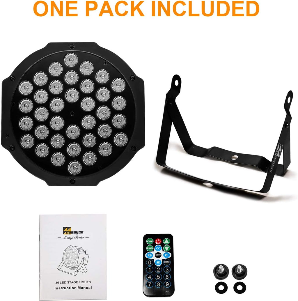 36 RGB LED Stage Lights with Remote Control (8 Pack) I781