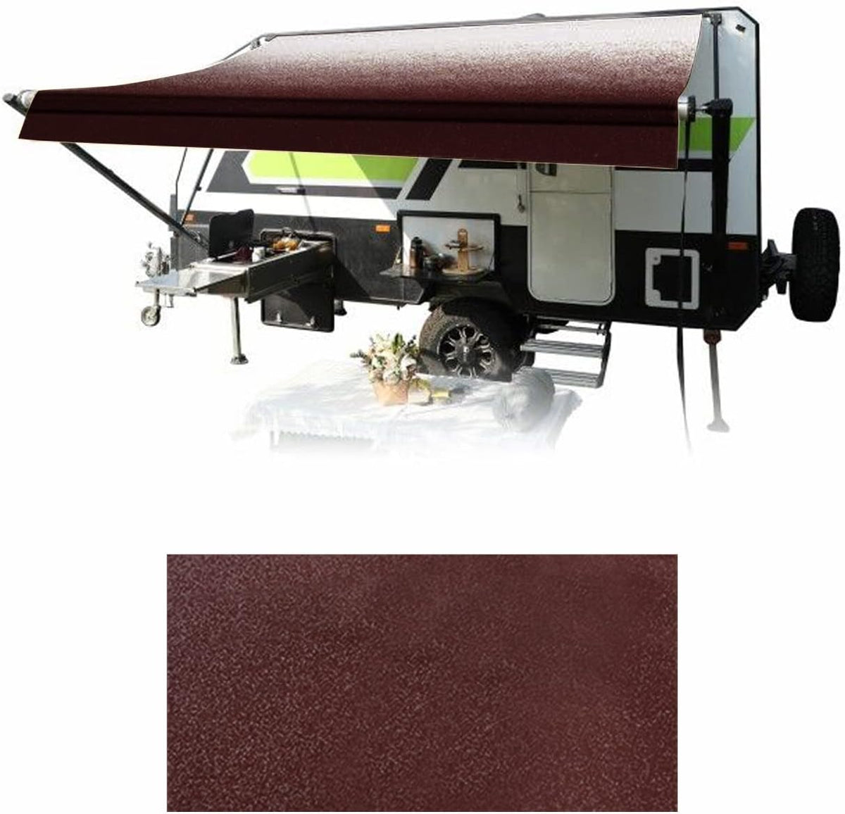 RV Awning Fabric Replacement Gray Fade M177621
