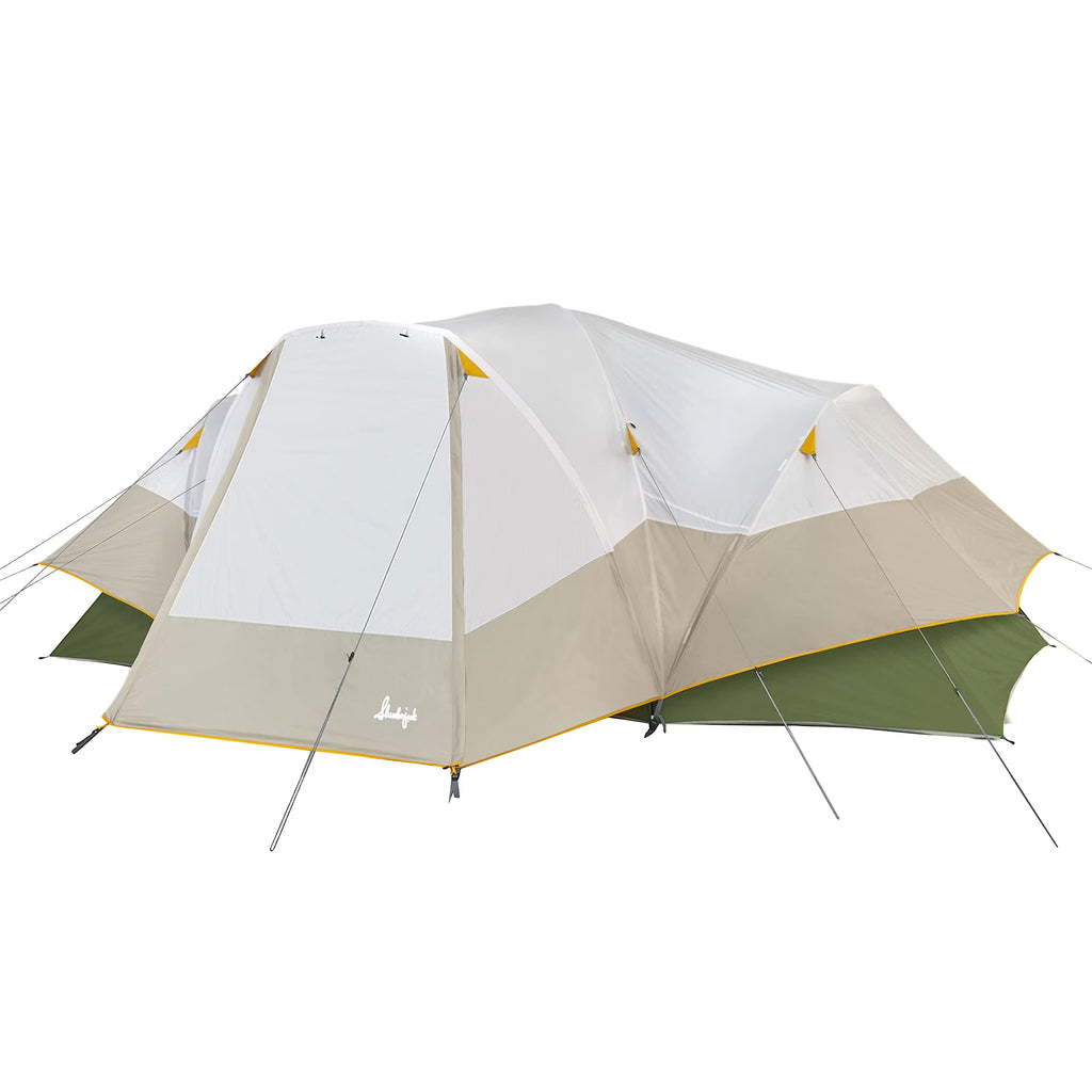 Beige/Green 8 Person Hybrid Dome Family Camping Tent H741015