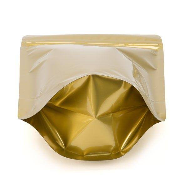 Gold Metallized Mylar Zipper Pouch 500 Count O388