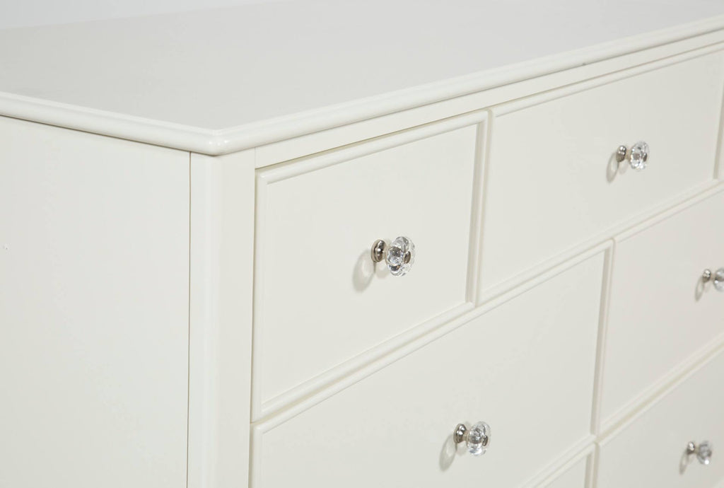 White 7 Drawer Wood Dresser R719