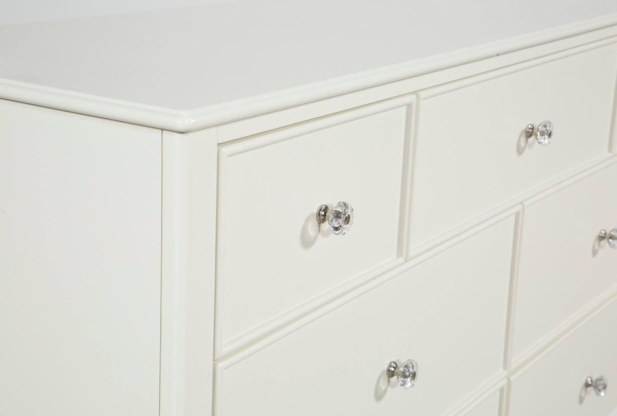 White 7 Drawer Wood Dresser R719