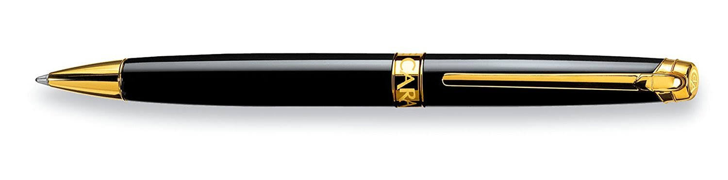 Ebony Black Gold Plated Ballpoint Pen E9012