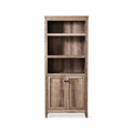 Rustic 5-Shelf Bookcase with Storage U37967