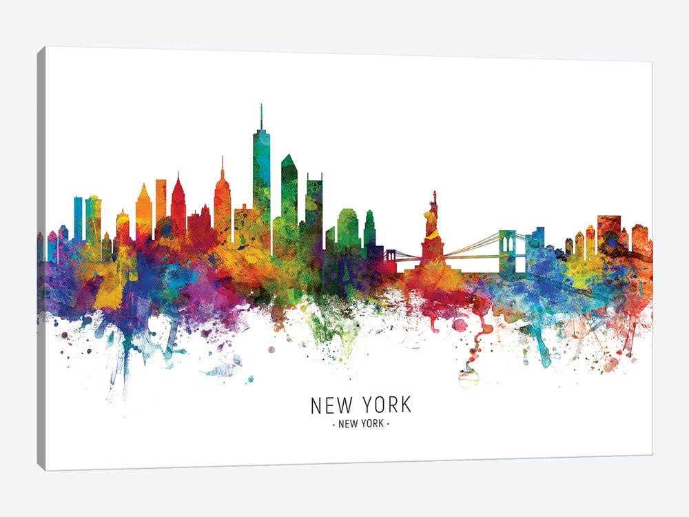 Canvas Wall Decor Prints New York Skyline N59043