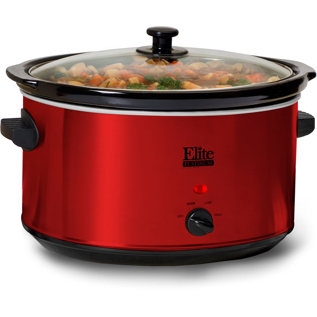 Red Stainless Steel 8.5 qt Slow Cooker B247964