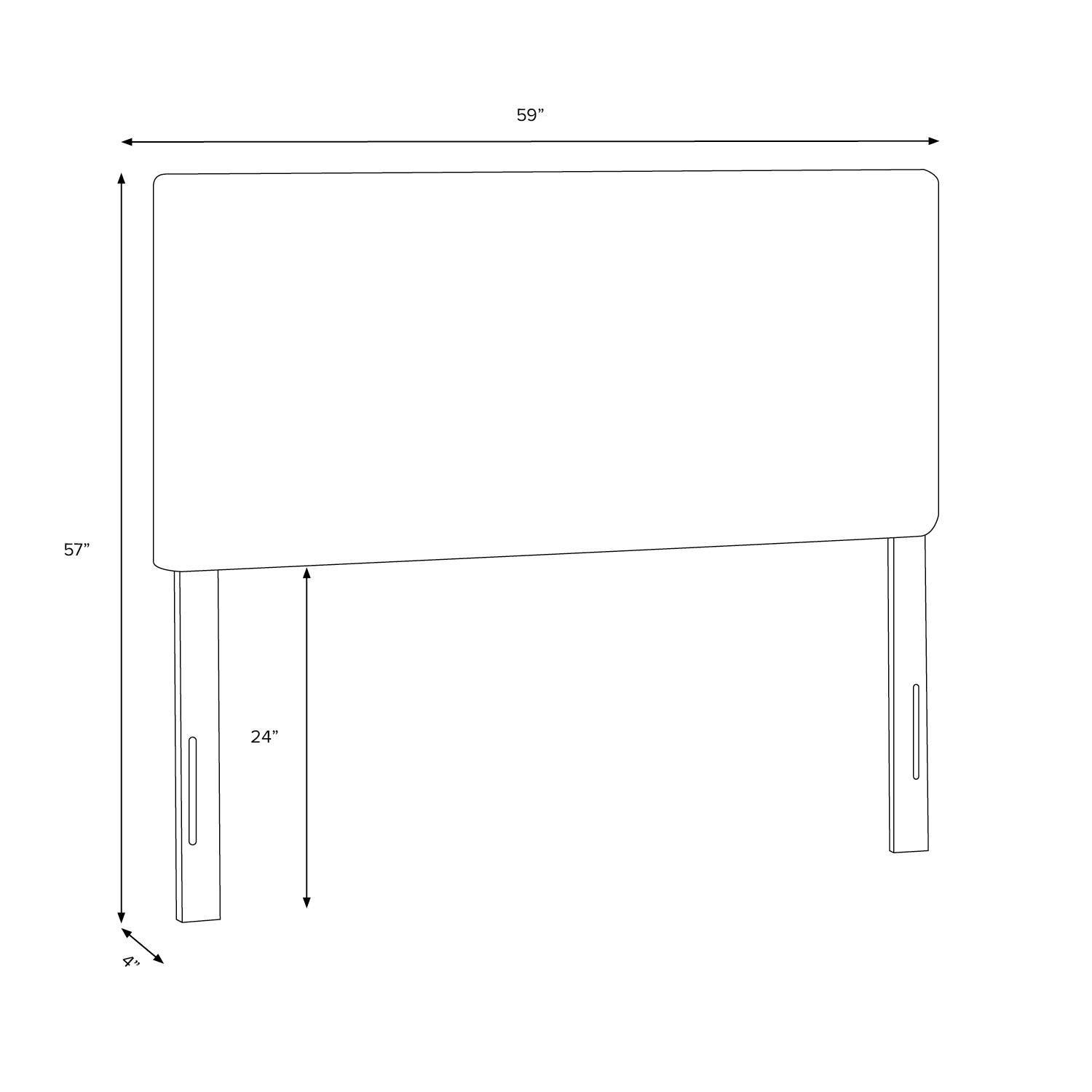 Gray Linen Tufted Headboard E209839