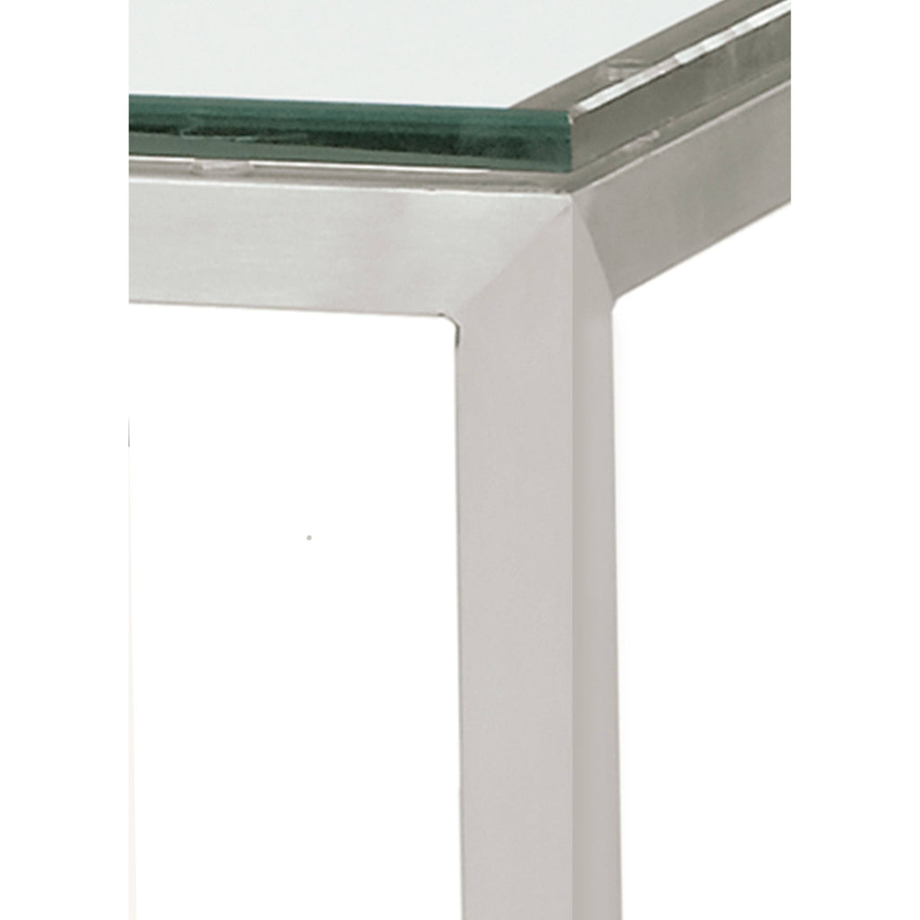 Maple Top Bar Table with Silver Base I15874