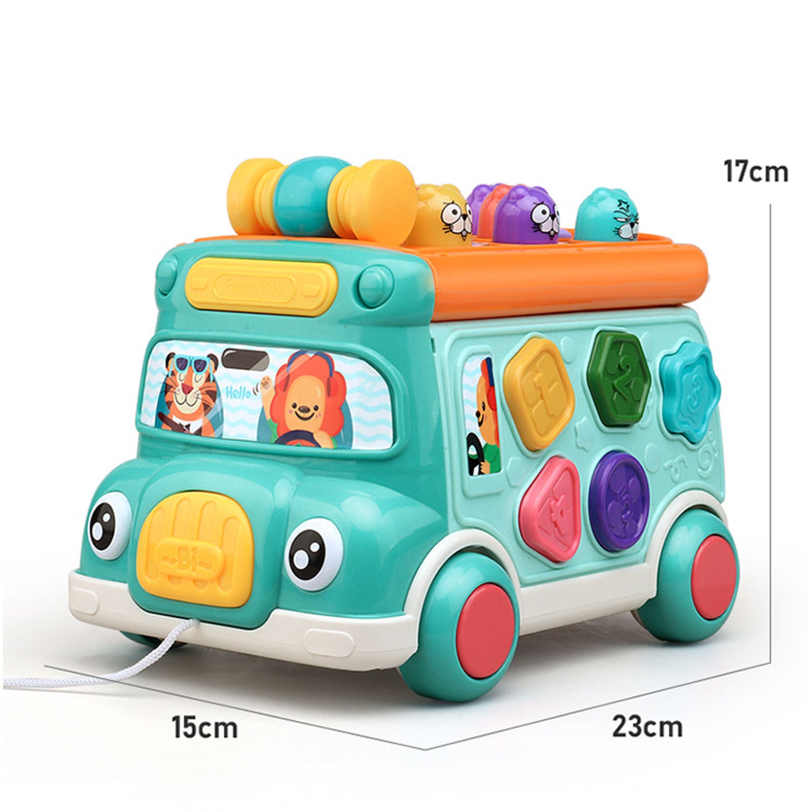 Toddler Music Bus Toys with Light Sound I883