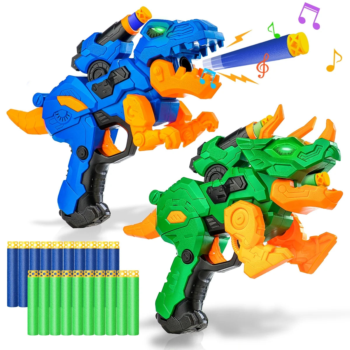 2 Pack Dinosaur Blasters Guns Toys X74276