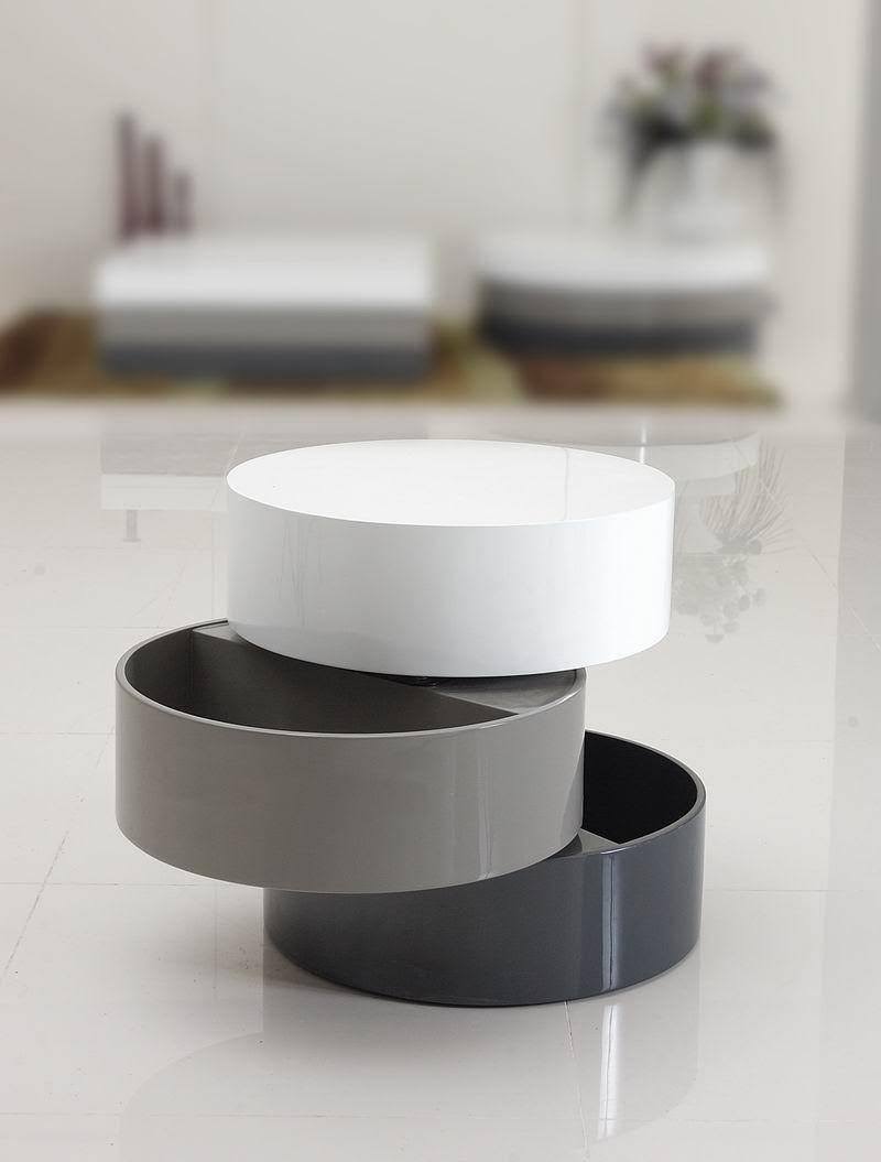Grey Round End Table B11654