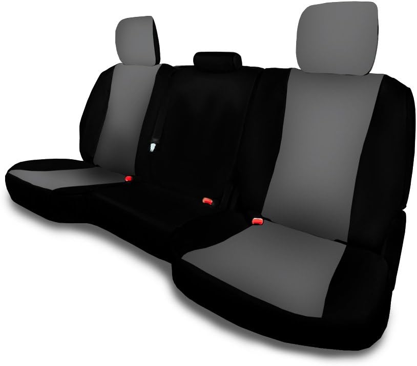 Gray & Black Neoprene Front Seat Covers for Pickup Truck P94586