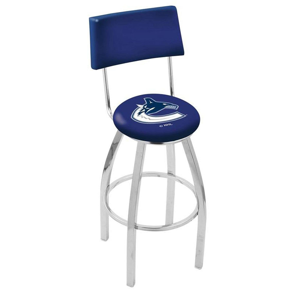 Chrome Swivel Bar Stool with Back C341164