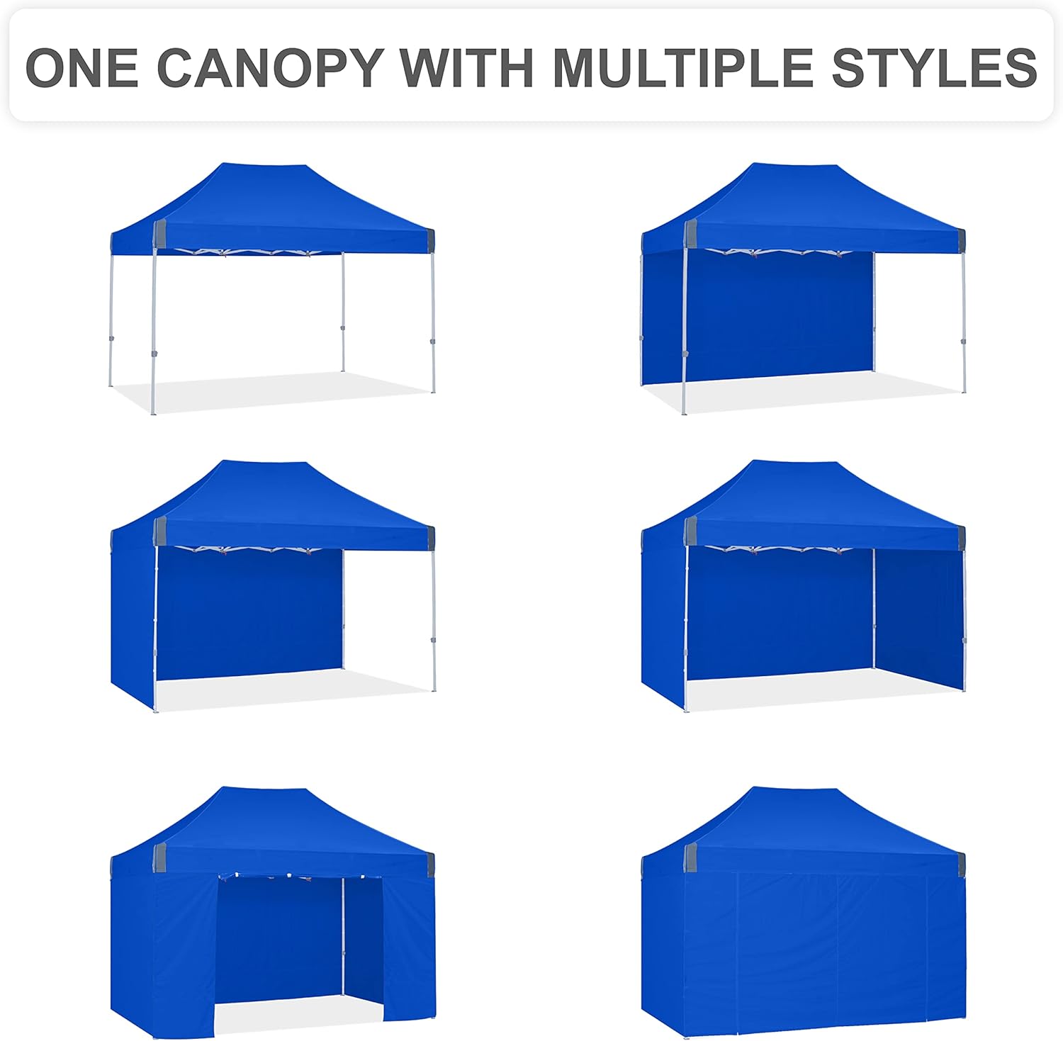 Blue 10'x15' Pop Up Canopy Tent with Removable Sides Walls L505
