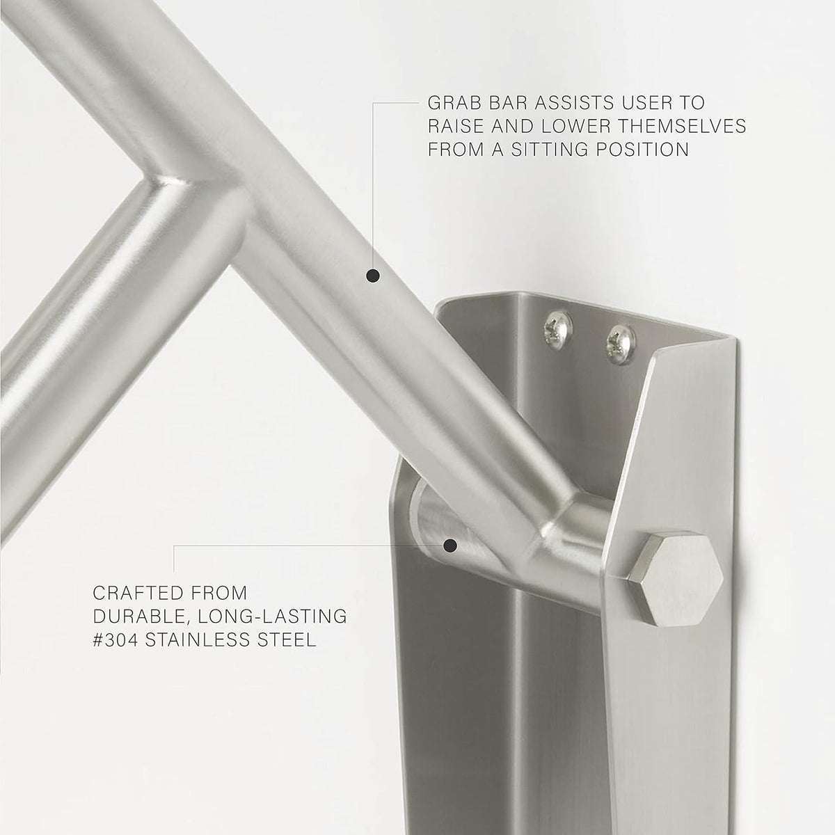 Satin Stainless Steel 30 inch Swing Up Grab Bar Y7360