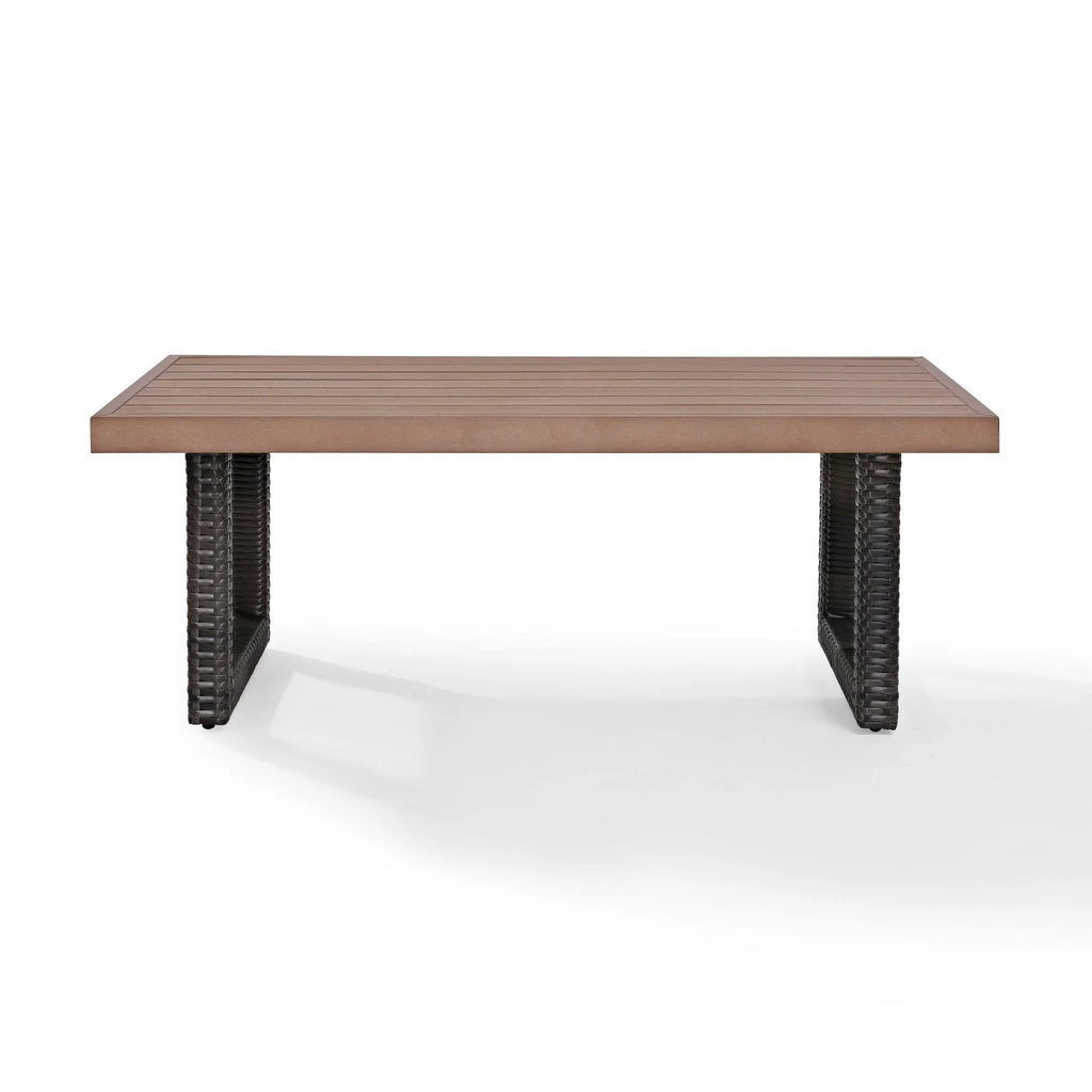 Brown Pedestal Patio Coffee Table V703