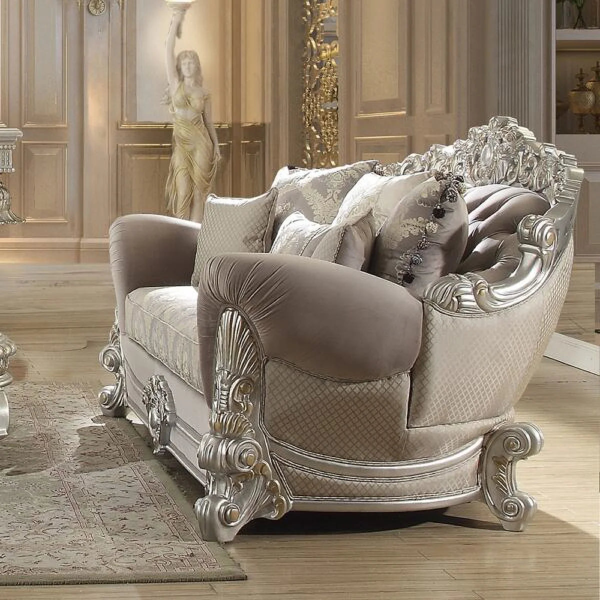 Carved Wood 3Pcs Sofa Set P771987