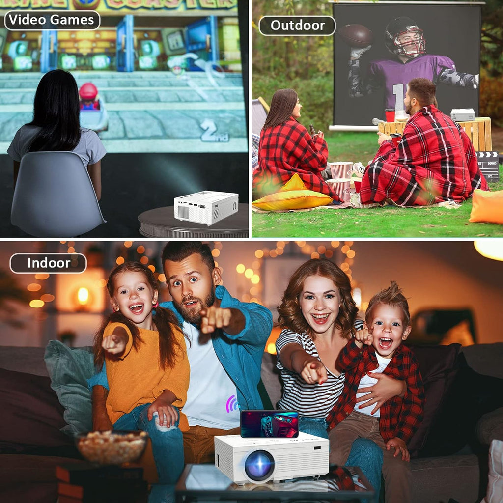 WiFi Bluetooth HD Mini Projector, 8500 Lumen 1080P Portable Video Projector M994