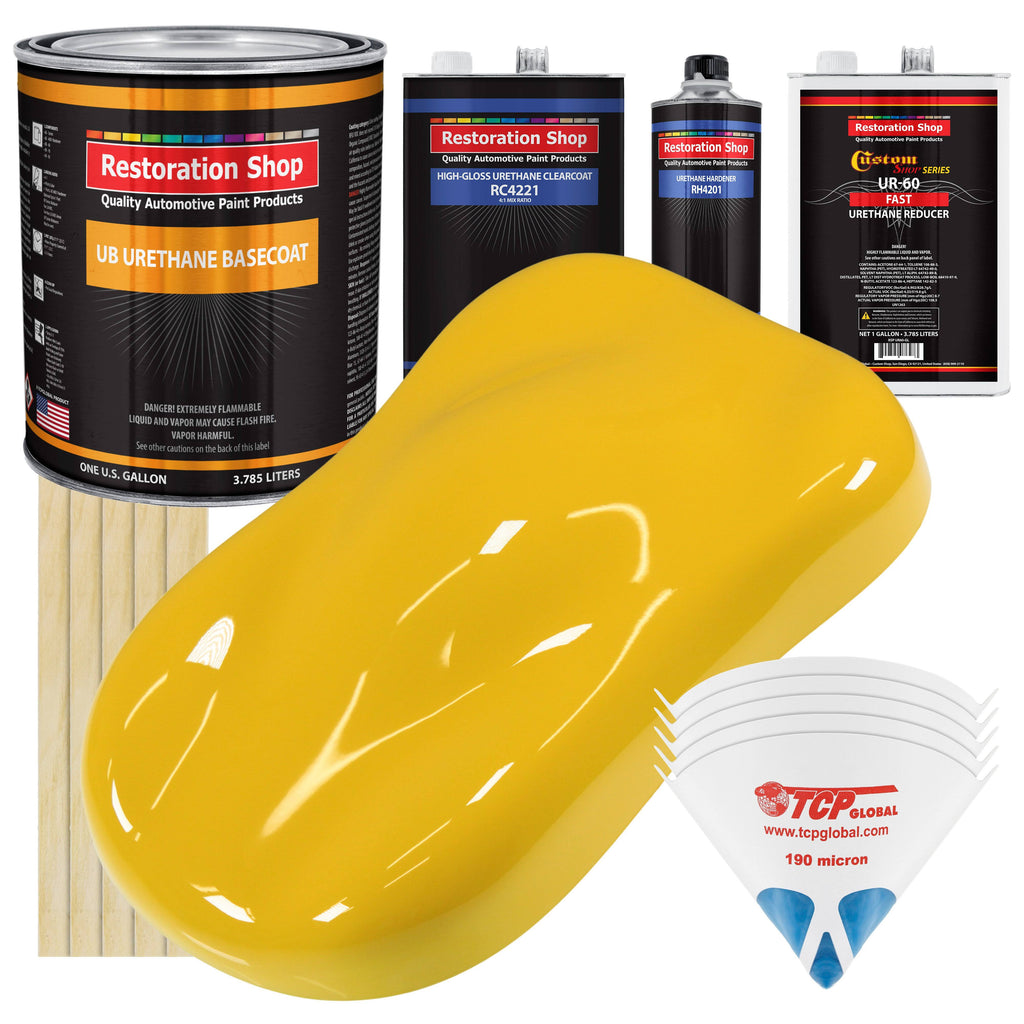 Indy Yellow Gallon Urethane Basecoat Clearcoat Car Auto Paint Kit L9092