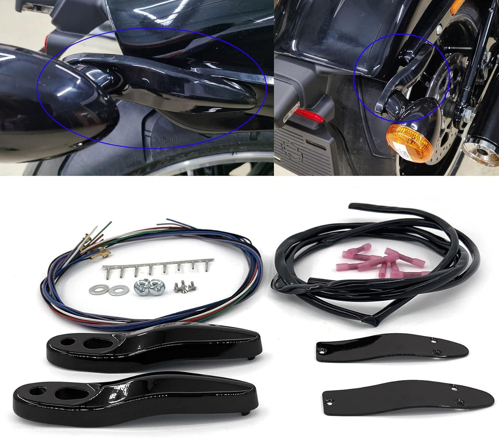 Rear Turn Signal/License Plate Relocation Bracket Wire Kit Pack of 2 U2720