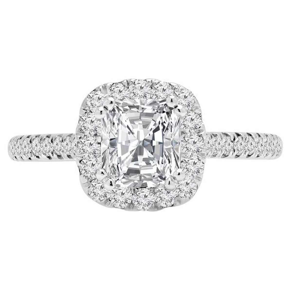 14K White Gold Radiant Diamond Engagement Ring C833357