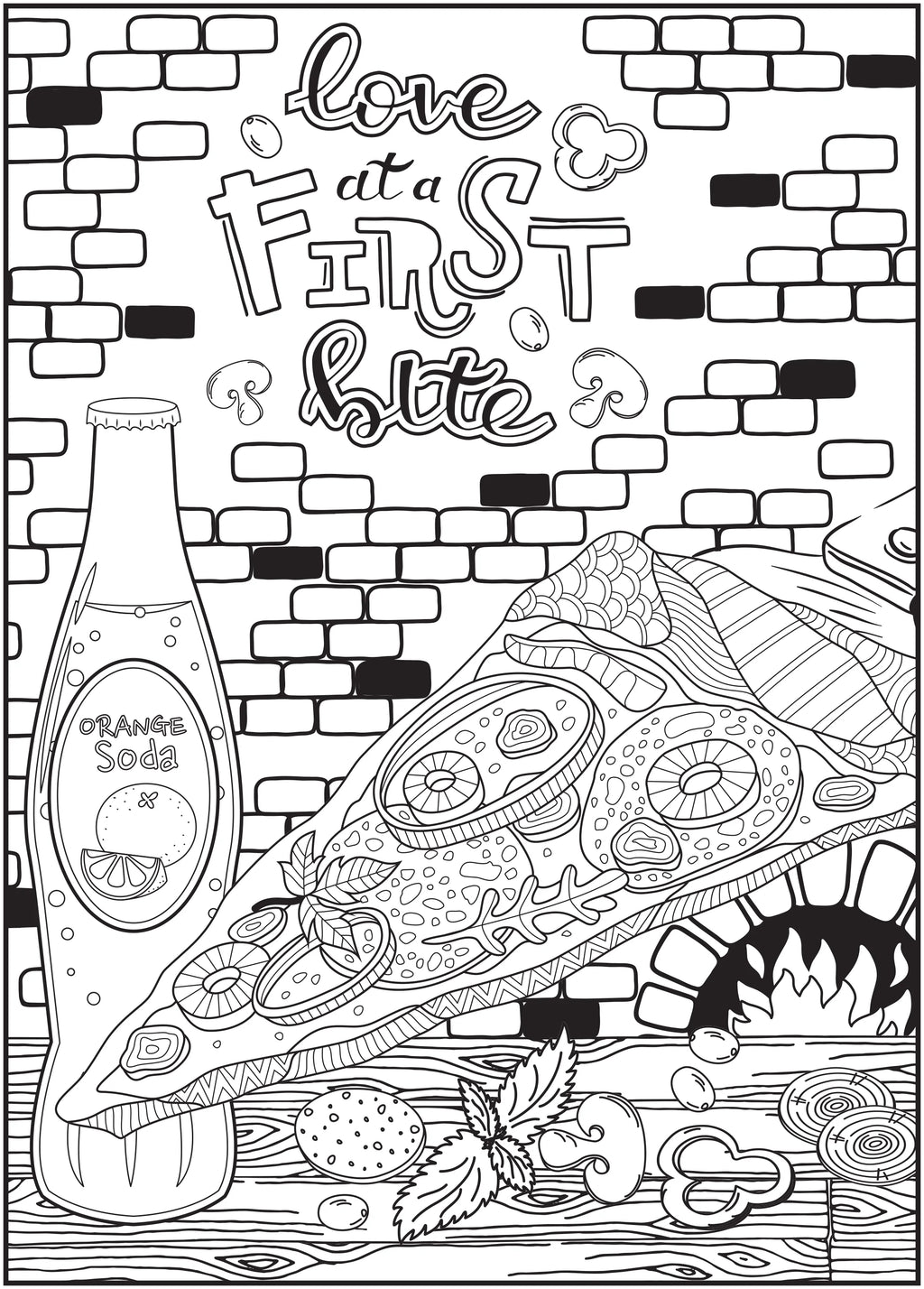 Sweet & Savory Adult Coloring Book, 64 Pages Z4641