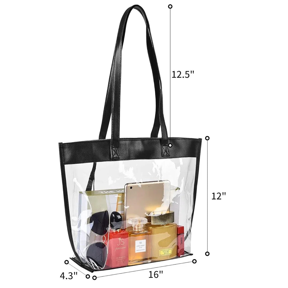 Clear Tote Bags with Magnetic Buckle Closure (1pc) G7001