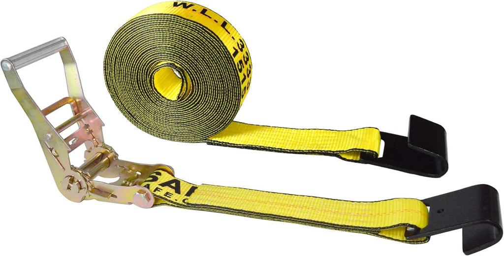 2.5" x 30' Red Ratchet Straps 4 Pack Y846