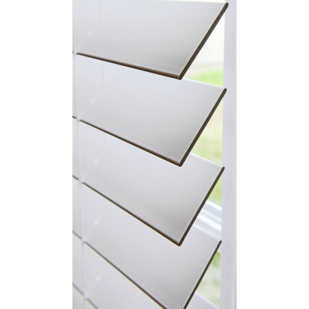 White Cordless Faux Wood Blind Z310