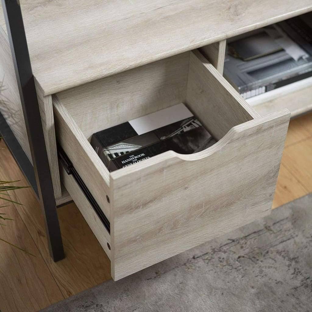 White Oak Hall Tree with Storage Drawer S3731