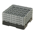 25 Compartment Full Size Glass Rack with 4 Extenders, Black F7592