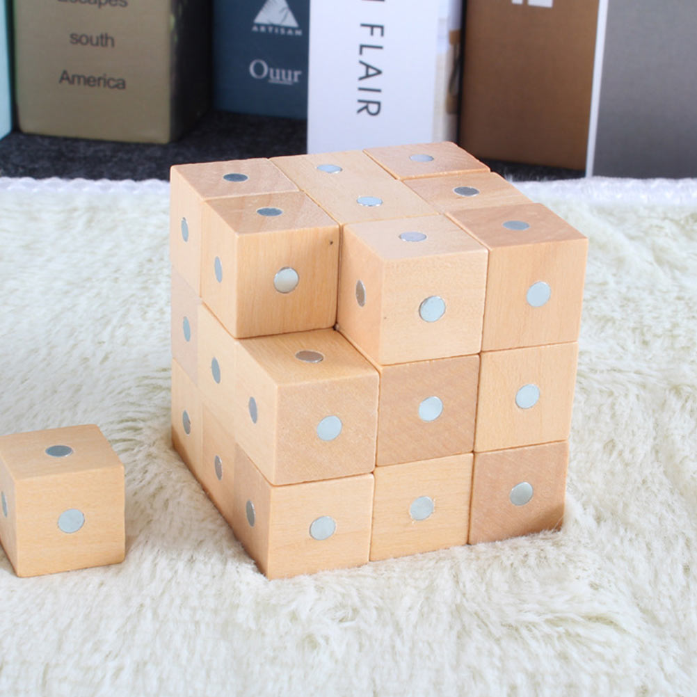 Magnetic Wood Building Blocks Educational Toys A65853