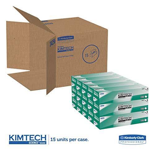 Kimwipes Delicate Task Wipers, 1-Ply, 196 per Box, Case of 15 Boxes X765511