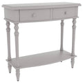 White Wood 2-Drawer End Table N52005